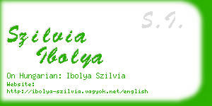 szilvia ibolya business card